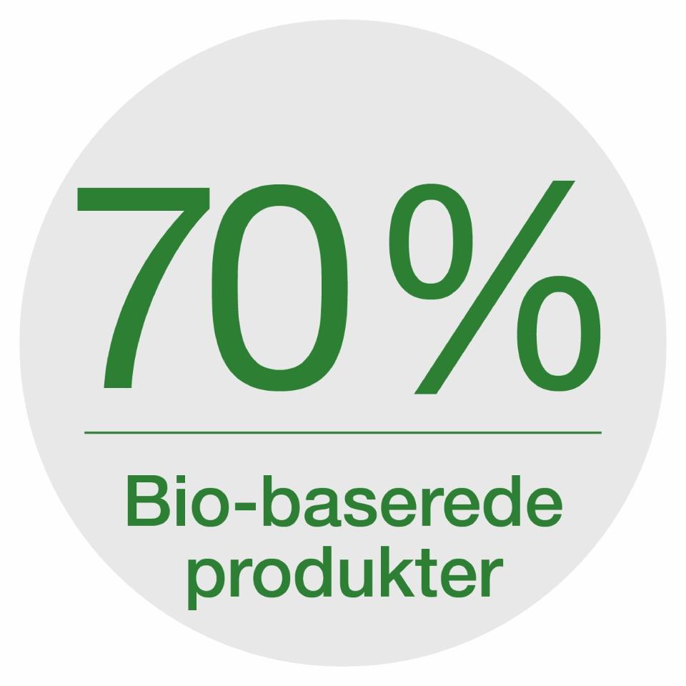70% bio-baserede produkter