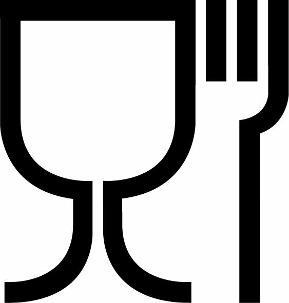 Glas- og gaffelsymbol logo